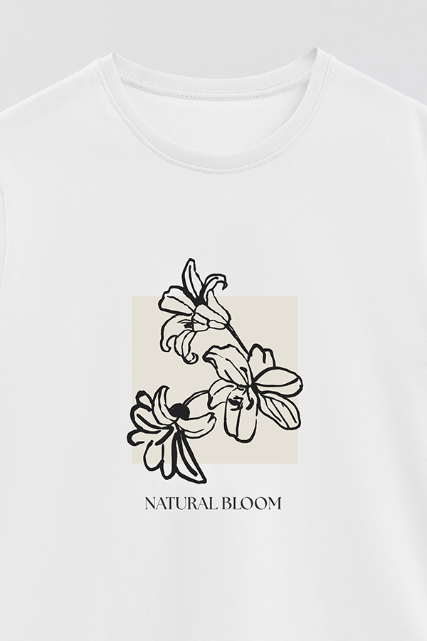 REMERA BASICA ESTAMPADA BT NATURAL BLOOM