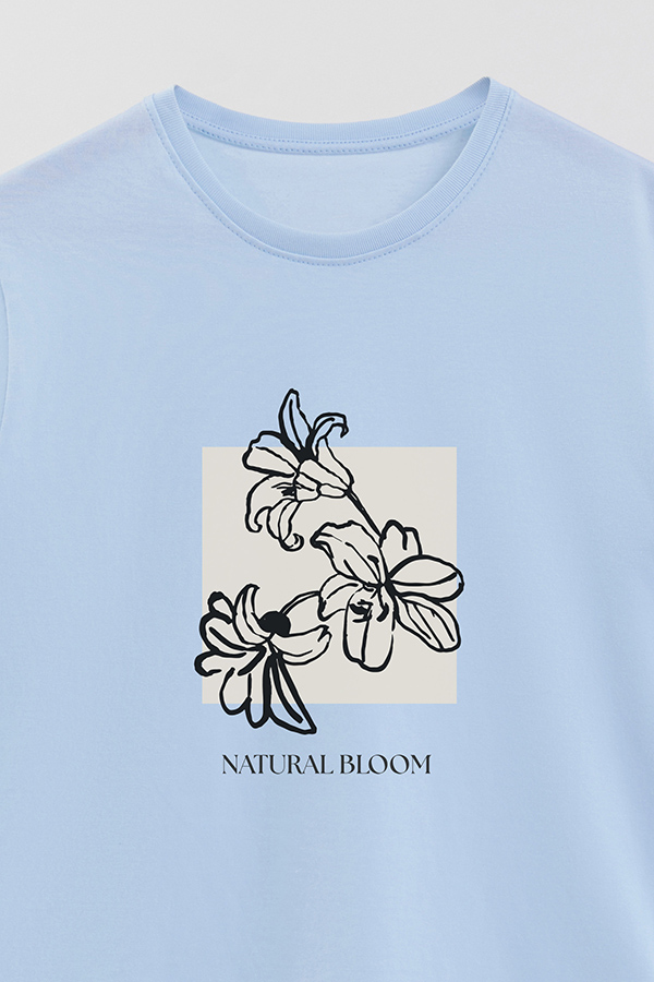 REMERA BASICA ESTAMPADA BT NATURAL BLOOM