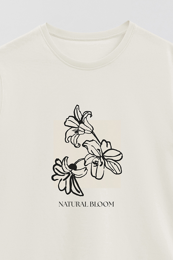 REMERA BASICA ESTAMPADA BT NATURAL BLOOM