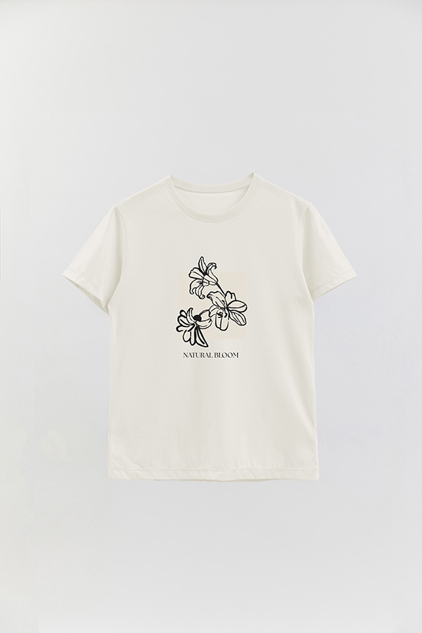 REMERA BASICA ESTAMPADA BT NATURAL BLOOM