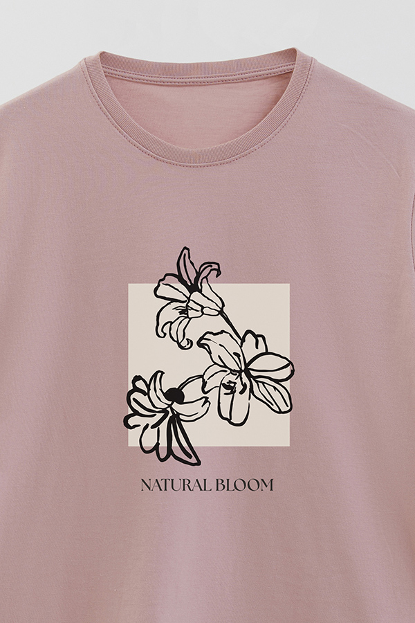 REMERA BASICA ESTAMPADA BT NATURAL BLOOM