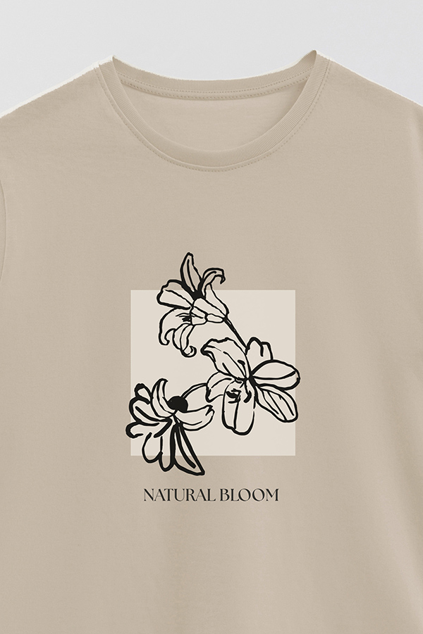 REMERA BASICA ESTAMPADA BT NATURAL BLOOM