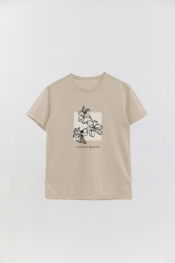 REMERA BASICA ESTAMPADA BT NATURAL BLOOM