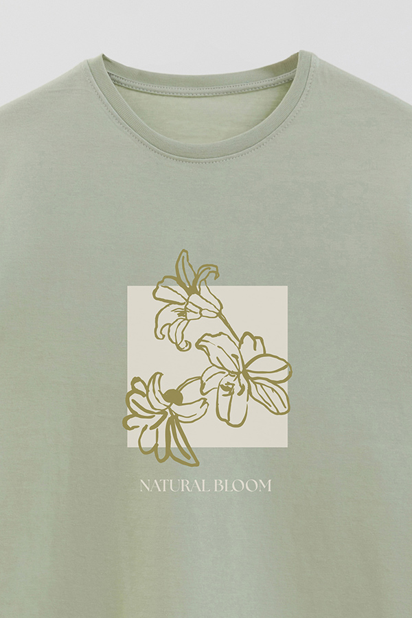 REMERA BASICA ESTAMPADA BT NATURAL BLOOM