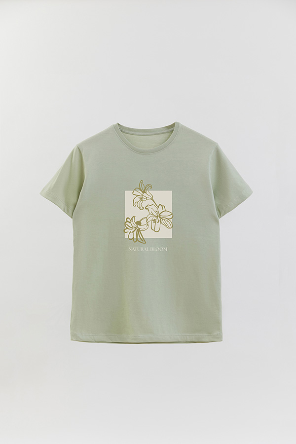 REMERA BASICA ESTAMPADA BT NATURAL BLOOM