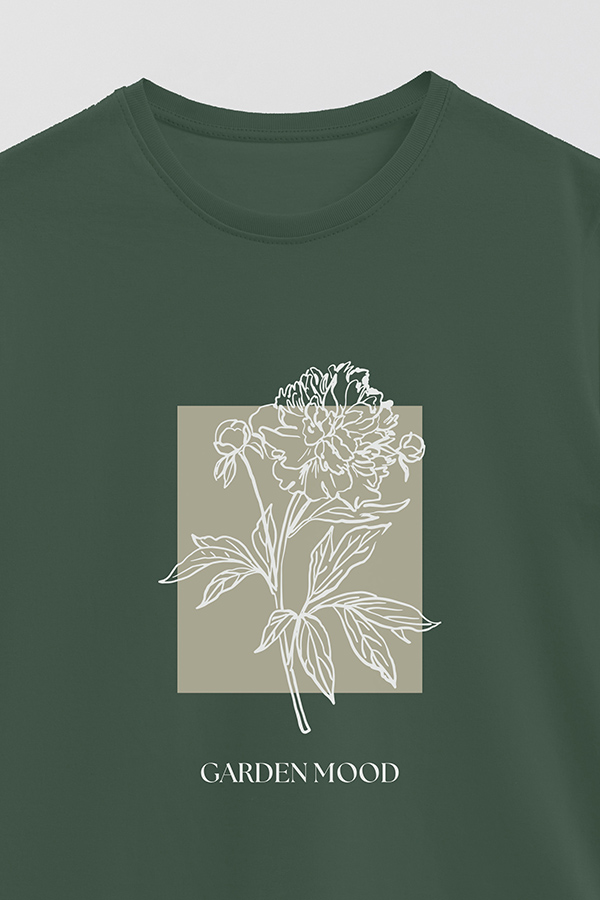 REMERA BASICA ESTAMPADA BT GARDEN MOOD