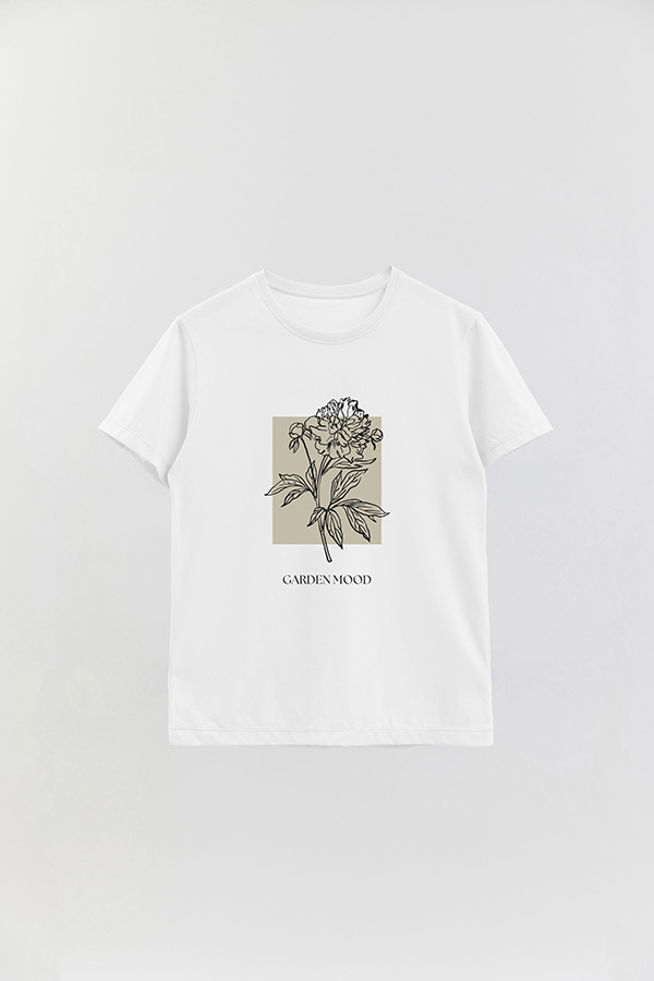 REMERA BASICA ESTAMPADA BT GARDEN MOOD