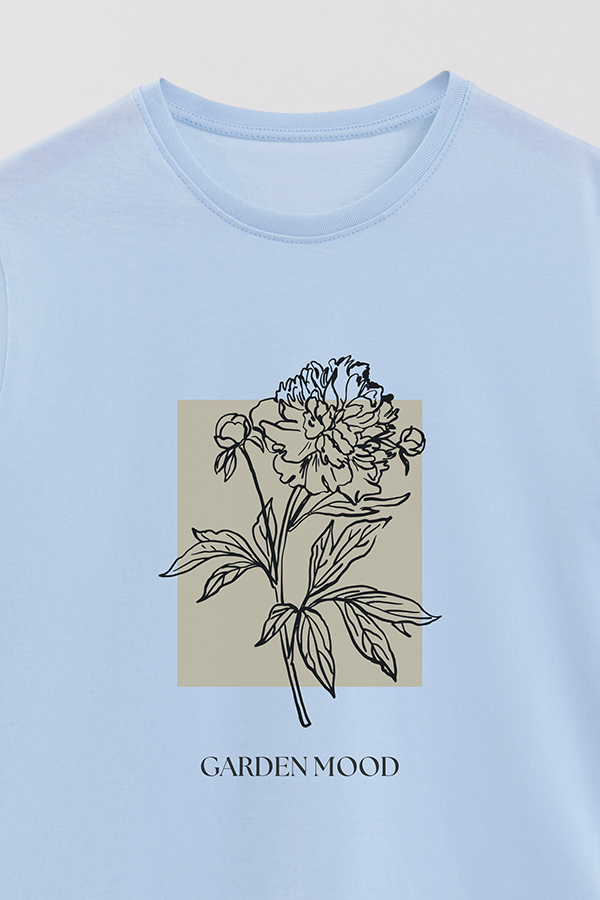 REMERA BASICA ESTAMPADA BT GARDEN MOOD