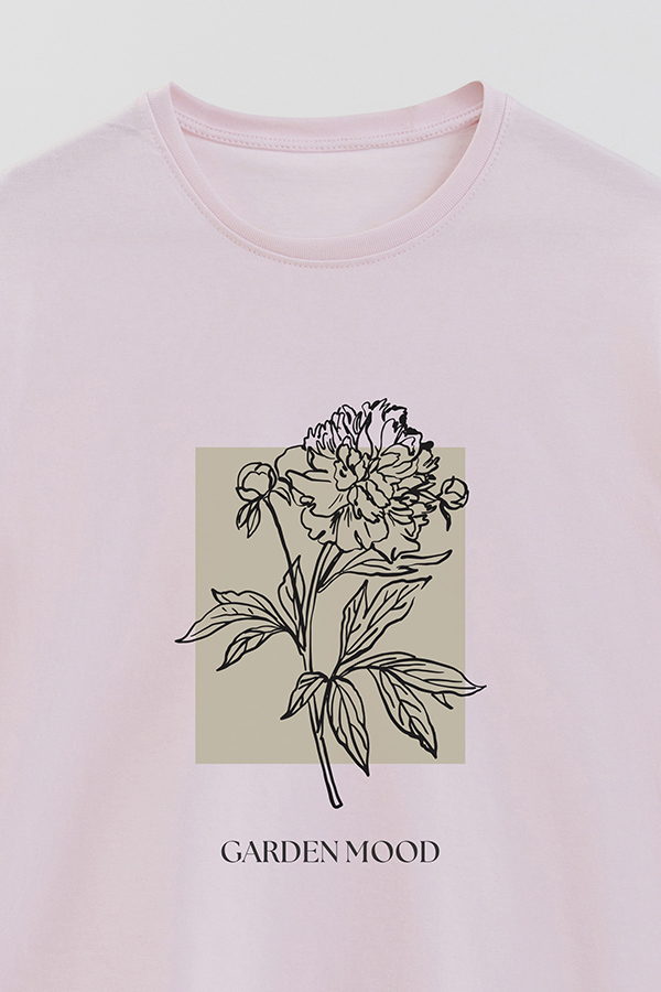 REMERA BASICA ESTAMPADA BT GARDEN MOOD