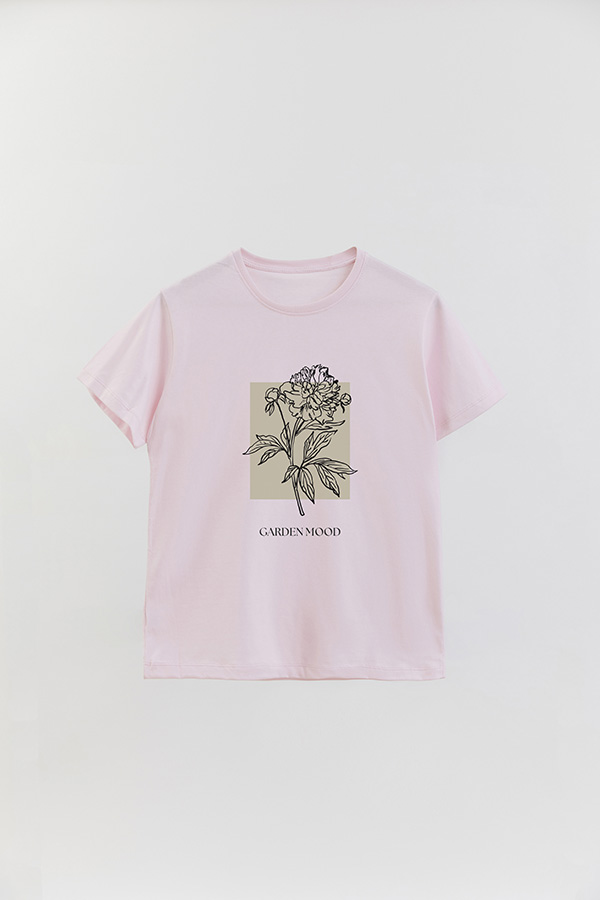 REMERA BASICA ESTAMPADA BT GARDEN MOOD