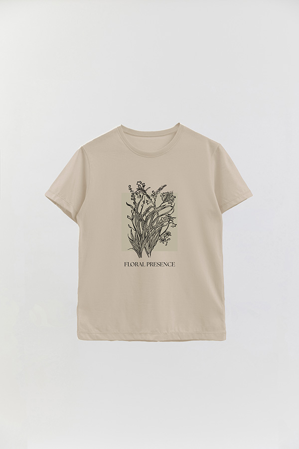 REMERA BASICA ESTAMPADA BT FLORAL PRESENCE