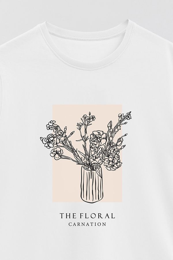 REMERA BASICA ESTAMPADA BT CARNATION