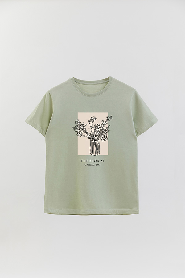 REMERA BASICA ESTAMPADA BT CARNATION