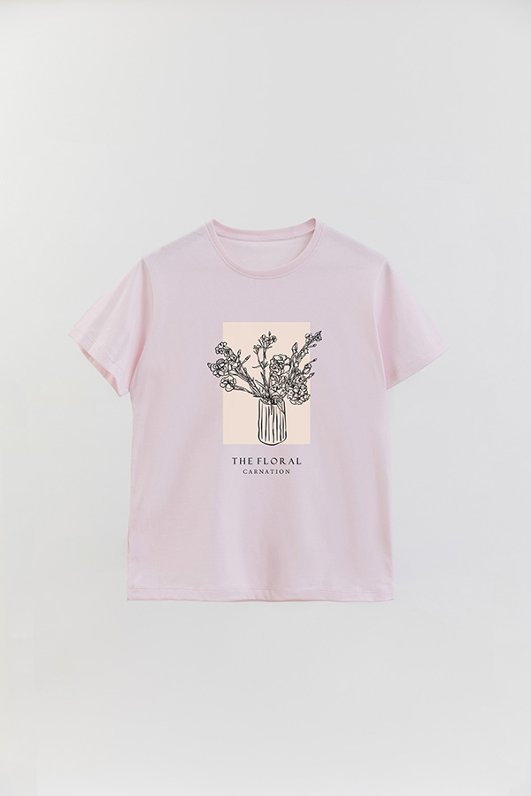 REMERA BASICA ESTAMPADA BT CARNATION
