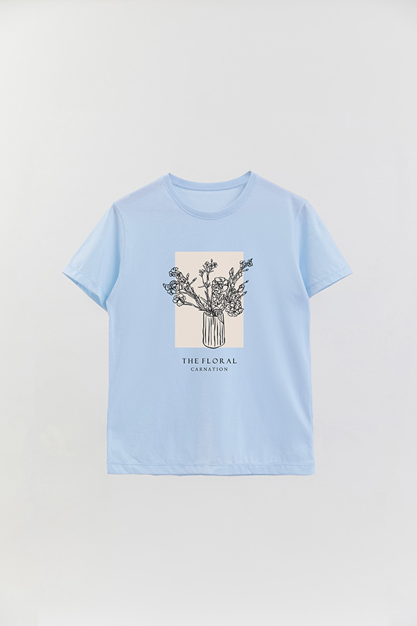 REMERA BASICA ESTAMPADA BT CARNATION