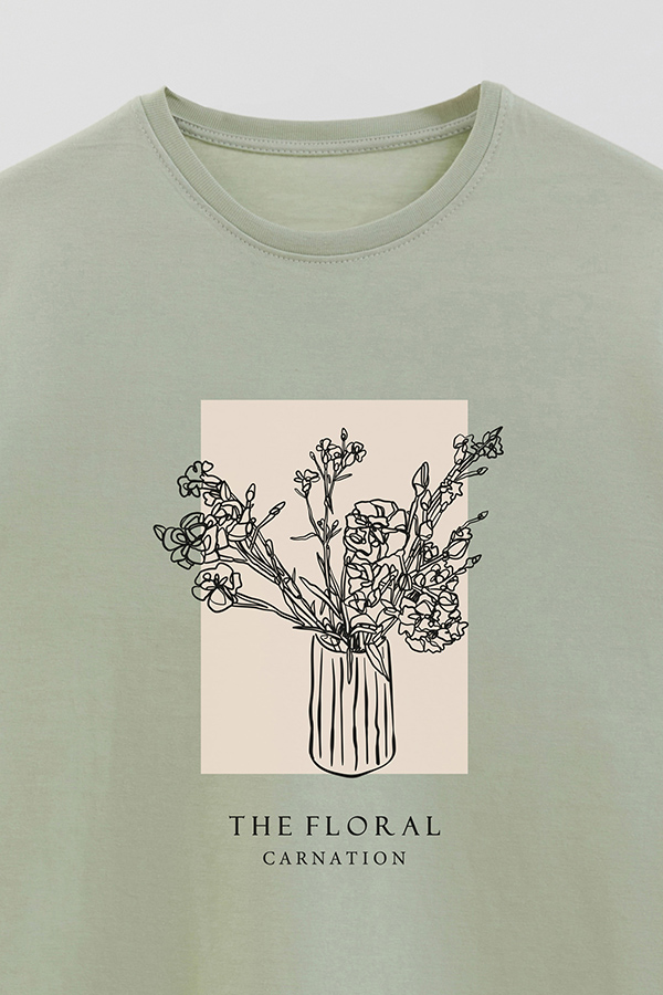 REMERA BASICA ESTAMPADA BT CARNATION