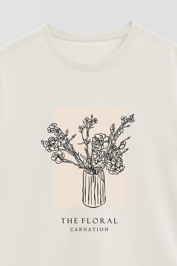 REMERA BASICA ESTAMPADA BT CARNATION