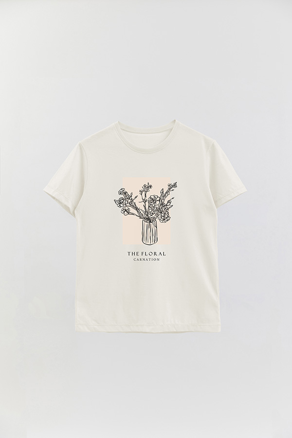 REMERA BASICA ESTAMPADA BT CARNATION
