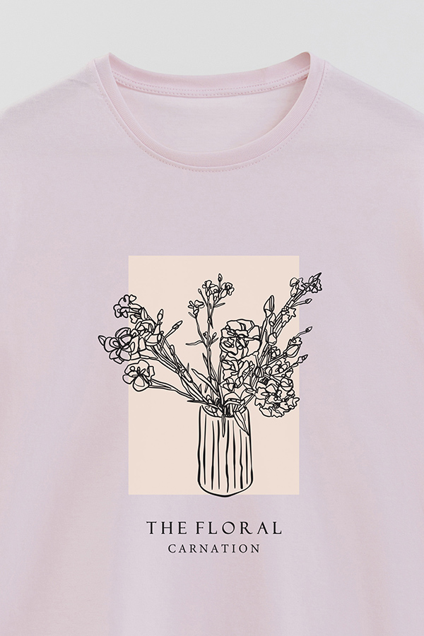 REMERA BASICA ESTAMPADA BT CARNATION