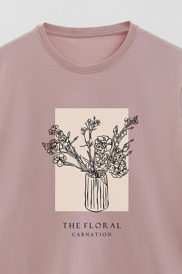 REMERA BASICA ESTAMPADA BT CARNATION