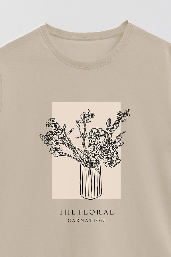 REMERA BASICA ESTAMPADA BT CARNATION