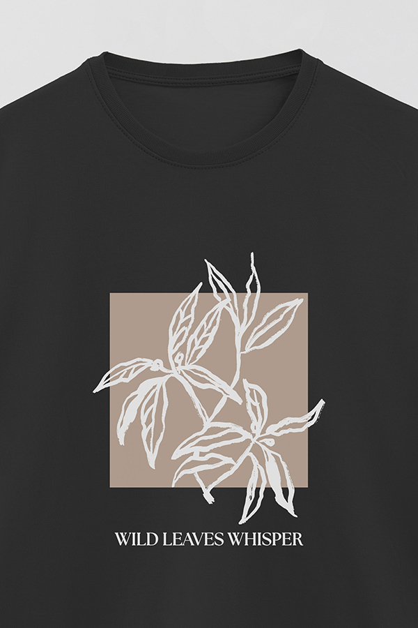 REMERA BASICA ESTAMPADA BT WILD LEAVES
