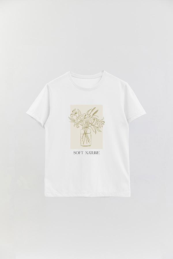 REMERA BASICA ESTAMPADA BT SOFT NATURE