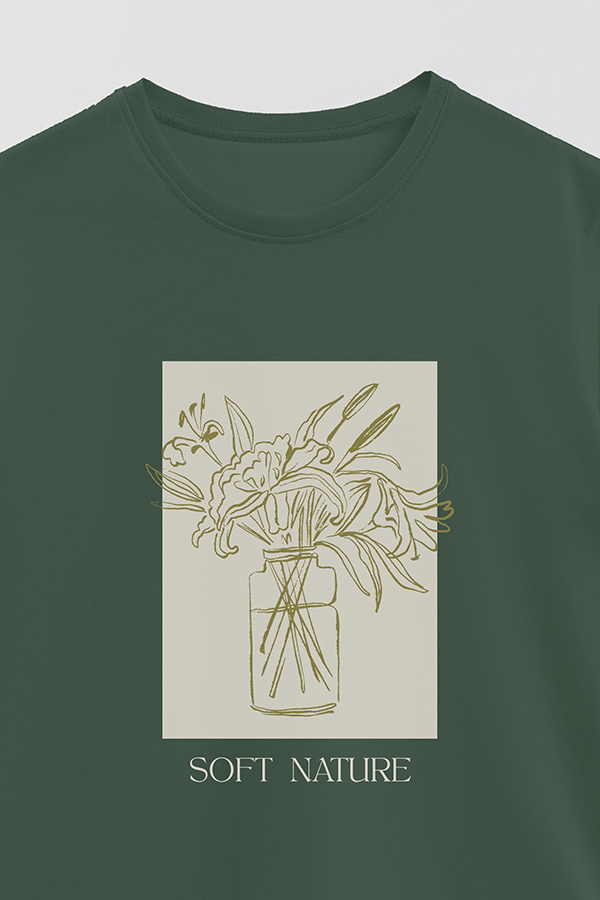 REMERA BASICA ESTAMPADA BT SOFT NATURE