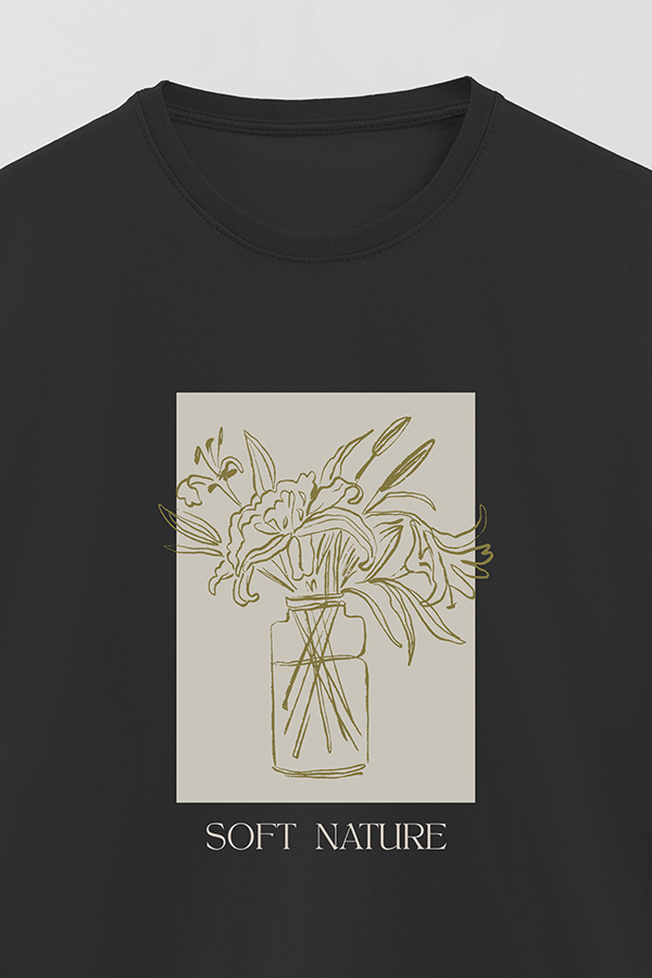 REMERA BASICA ESTAMPADA BT SOFT NATURE
