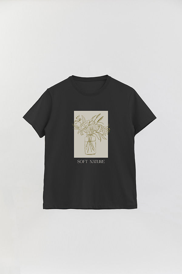 REMERA BASICA ESTAMPADA BT SOFT NATURE