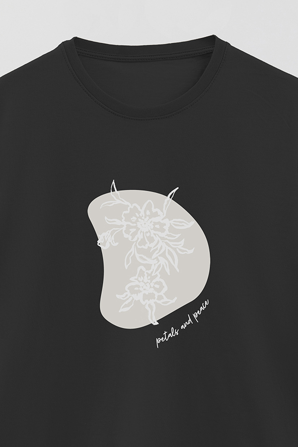 REMERA BASICA ESTAMPADA BT PETALS AND PEACE