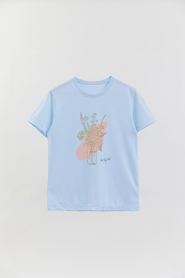 REMERA BASICA ESTAMPADA BT LEAF BY LEAF