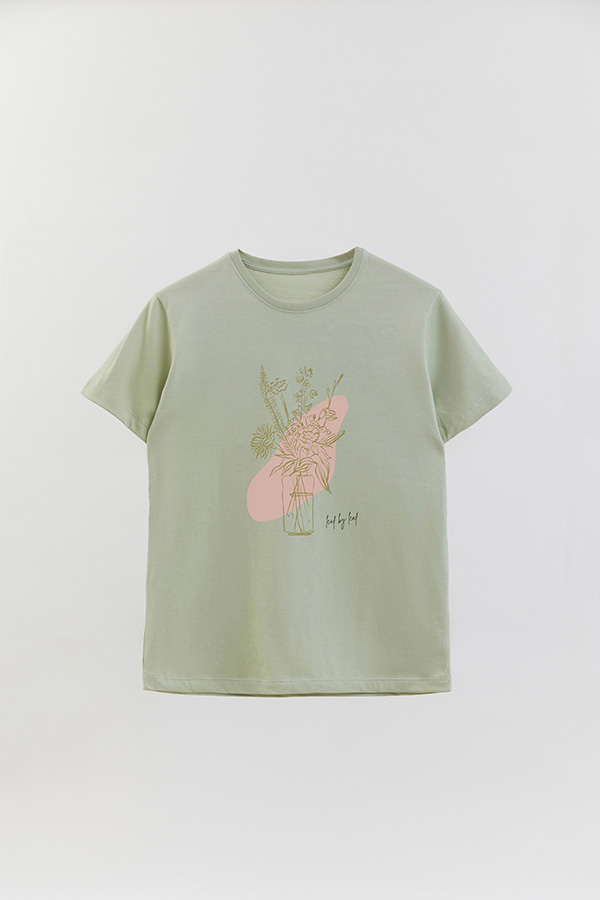 REMERA BASICA ESTAMPADA BT LEAF BY LEAF