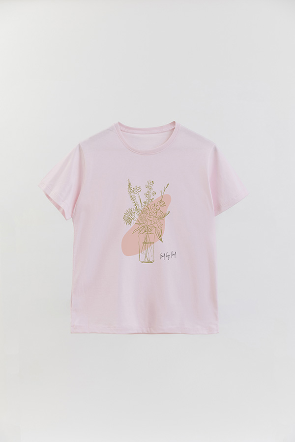 REMERA BASICA ESTAMPADA BT LEAF BY LEAF