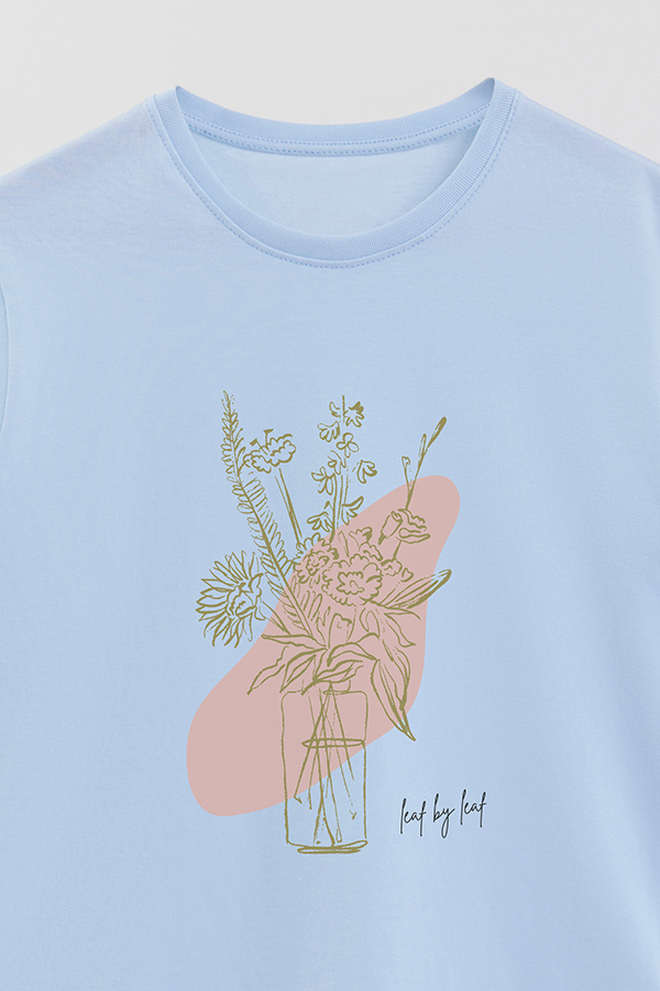 REMERA BASICA ESTAMPADA BT LEAF BY LEAF
