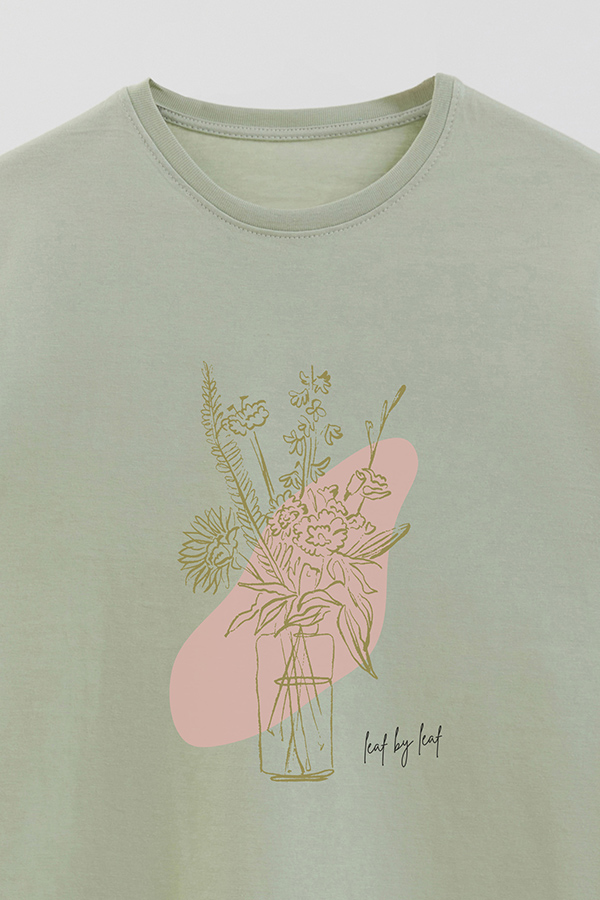 REMERA BASICA ESTAMPADA BT LEAF BY LEAF