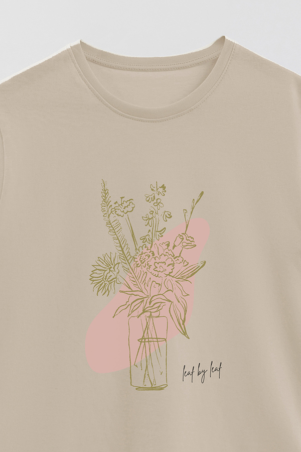 REMERA BASICA ESTAMPADA BT LEAF BY LEAF