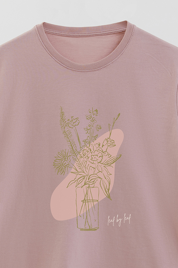 REMERA BASICA ESTAMPADA BT LEAF BY LEAF