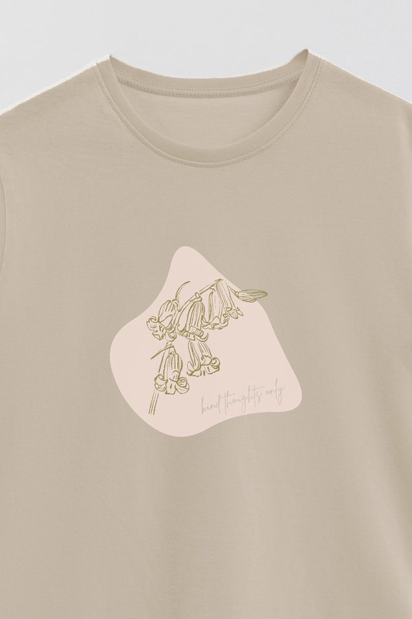REMERA BASICA ESTAMPADA BT KIND THOUGHTS