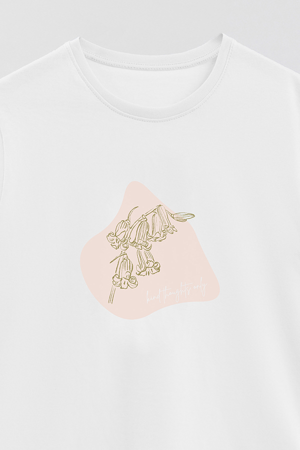 REMERA BASICA ESTAMPADA BT KIND THOUGHTS