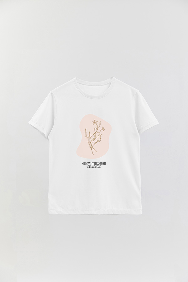 REMERA BASICA ESTAMPADA BT GROW THROUGH