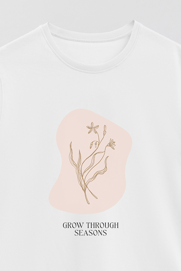 REMERA BASICA ESTAMPADA BT GROW THROUGH