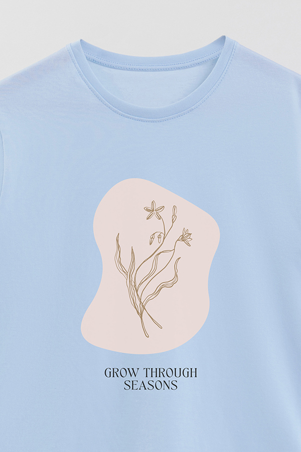 REMERA BASICA ESTAMPADA BT GROW THROUGH