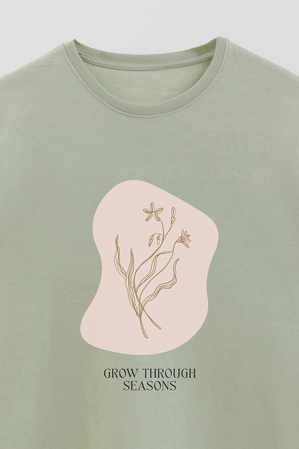 REMERA BASICA ESTAMPADA BT GROW THROUGH