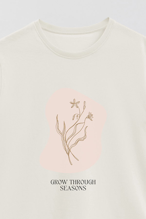 REMERA BASICA ESTAMPADA BT GROW THROUGH