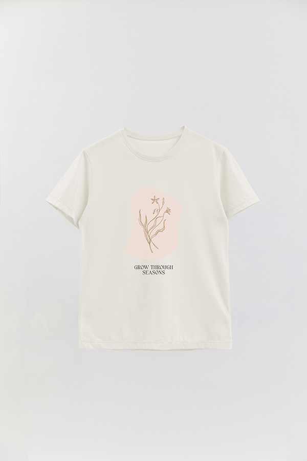 REMERA BASICA ESTAMPADA BT GROW THROUGH