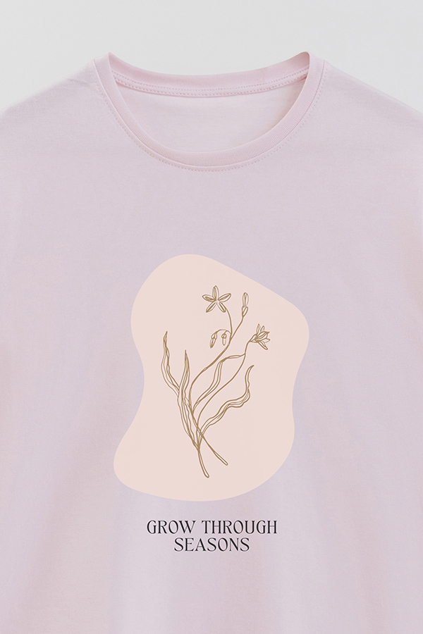 REMERA BASICA ESTAMPADA BT GROW THROUGH