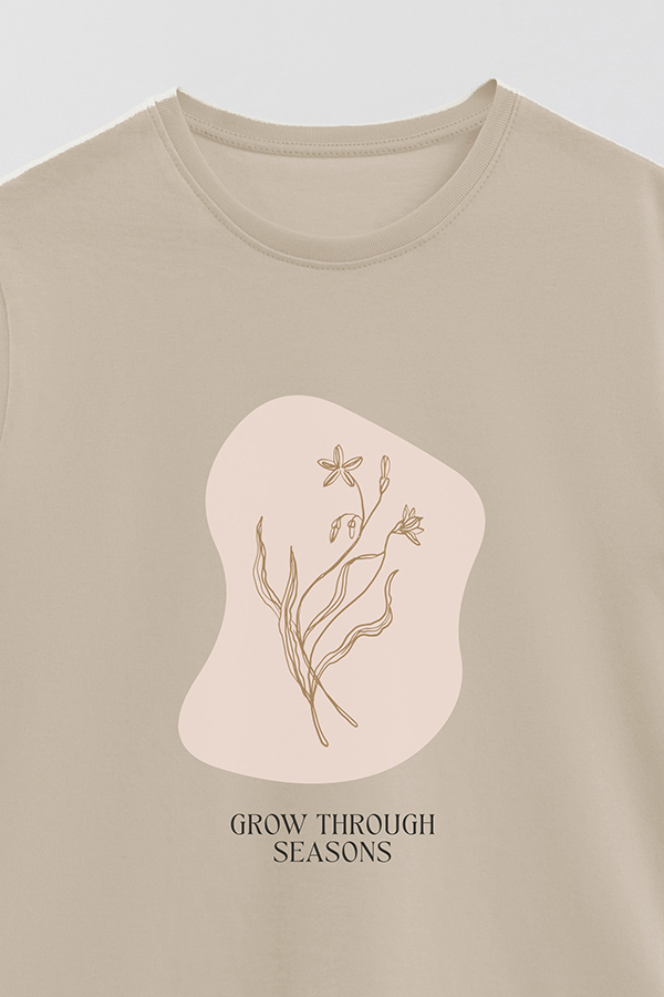 REMERA BASICA ESTAMPADA BT GROW THROUGH