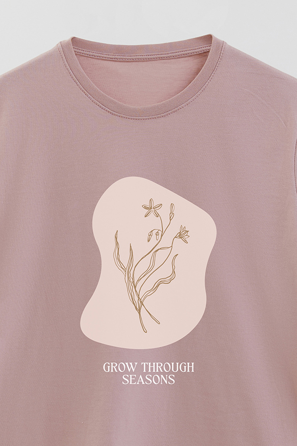 REMERA BASICA ESTAMPADA BT GROW THROUGH