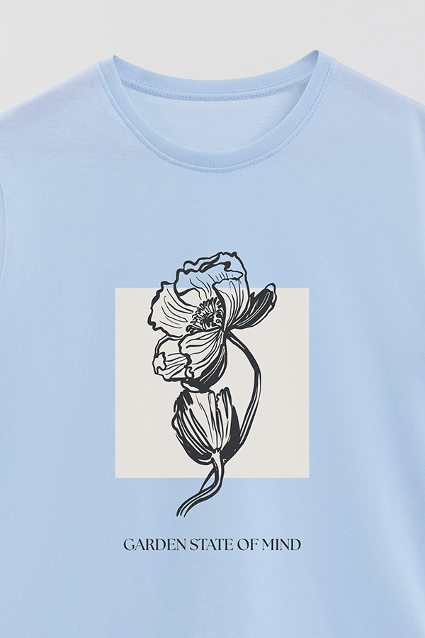 REMERA BASICA ESTAMPADA BT GARDEN STATE